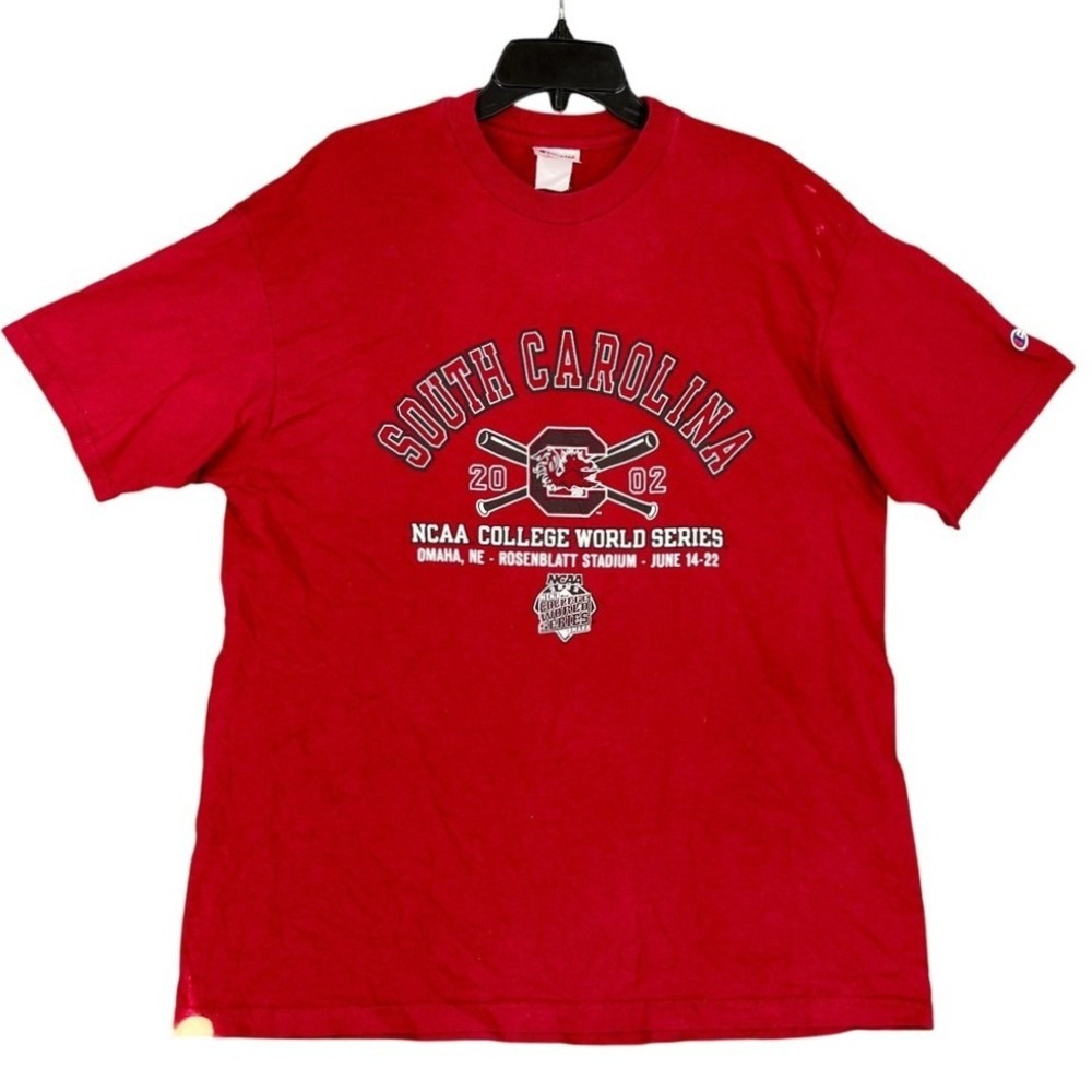 Champion Mens Vintage South Carolina 2002 College World Series Tee NCAA‎ Retro